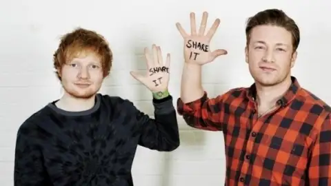 Ed Sheeran e Paul McCartney participam de campanha do chef Jamie Oliver