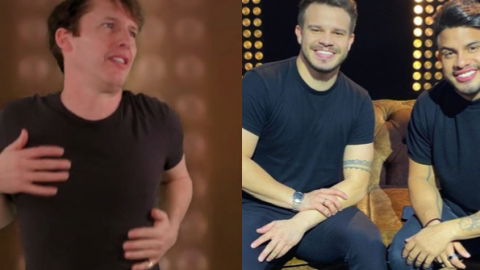 James Blunt dança ao som de "Coração Cachorro", mas diz que vai "enviar dados bancários" à dupla