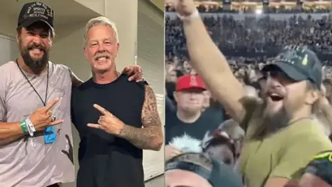Jason Momoa entra em "mosh pit" em show do Metallica e do Pantera. Veja os vídeos!