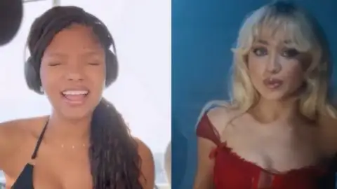 Halle Bailey arranca elogios da web ao cantar "Please Please Please", de Sabrina Carpenter. Veja!